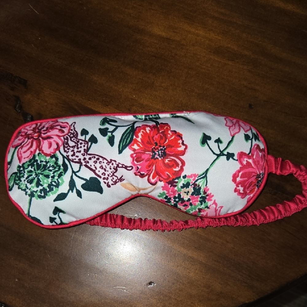 Floral Sleep Mask - Pink and Green